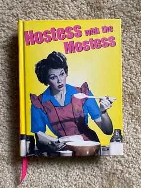 Hostess with the Mostess food, journal recipe book- Yellow & Pink Cover